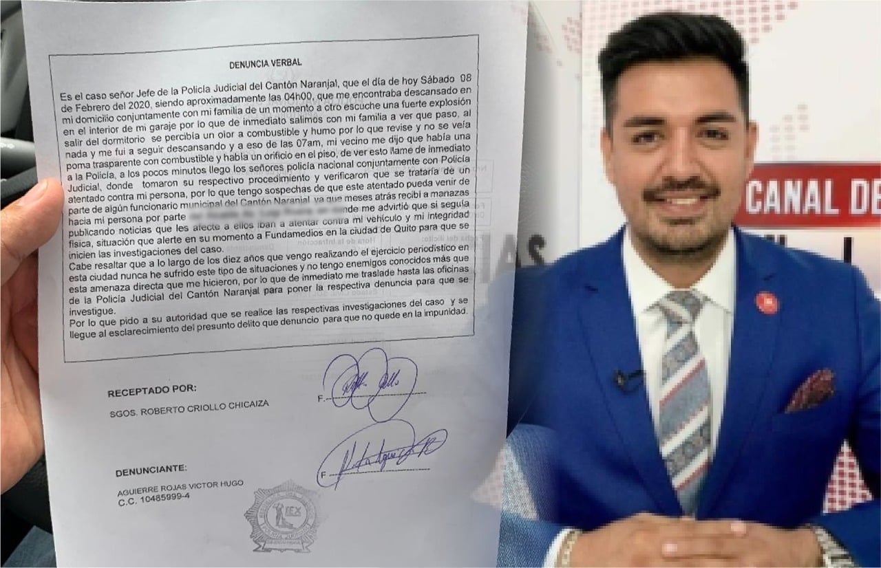 Atacan con explosivo domicilio de periodista en Naranjal