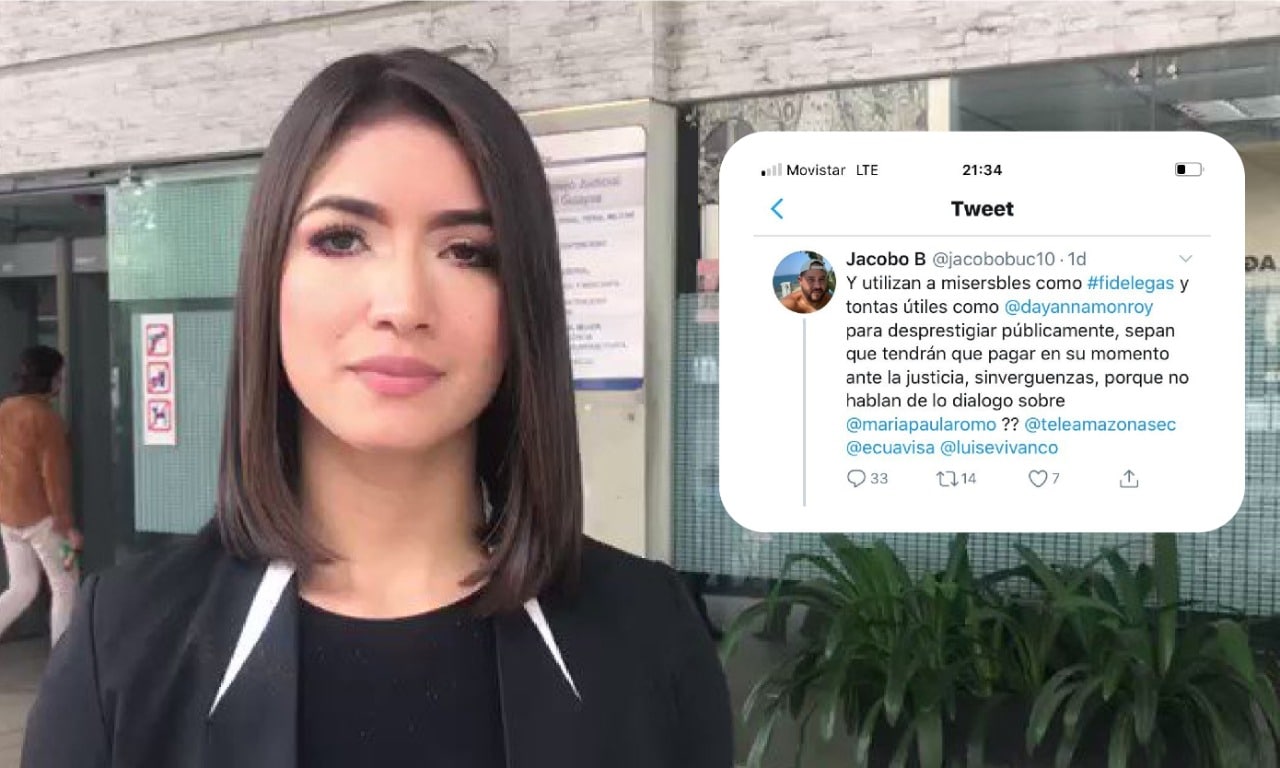 Periodista de Teleamazonas es acosada e intimidada en Twitter por hijo de expresidente ecuatoriano involucrado en actos de corrupción