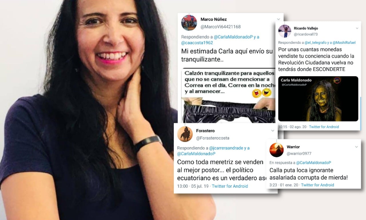 Periodista ecuatoriana es atacada en Twitter con una campaña de desprestigio que incluye insultos por ser mujer