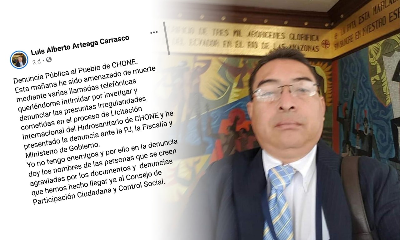 Periodista recibió amenaza de muerte en Ecuador