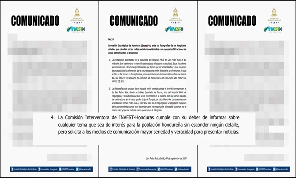 Nuevamente INVEST-H arremete contra medios de comunicación