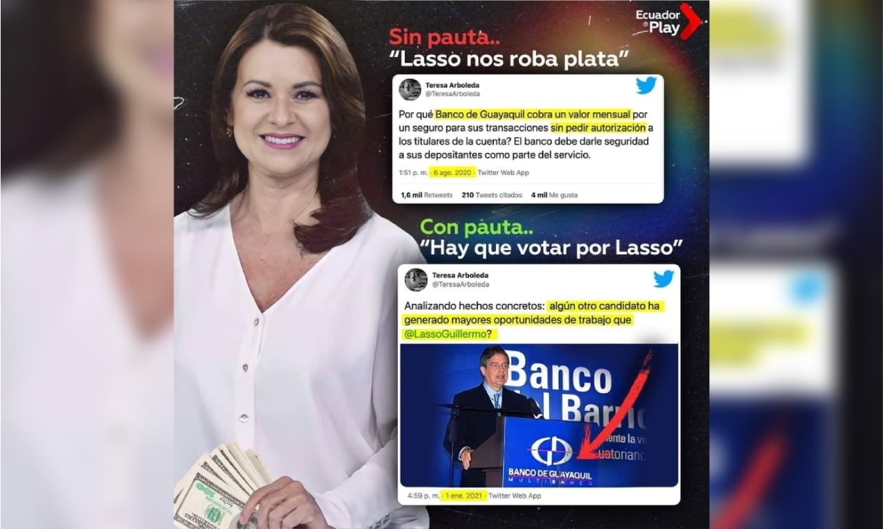 Presentadora de televisión ecuatoriana es víctima de una campaña de desprestigio