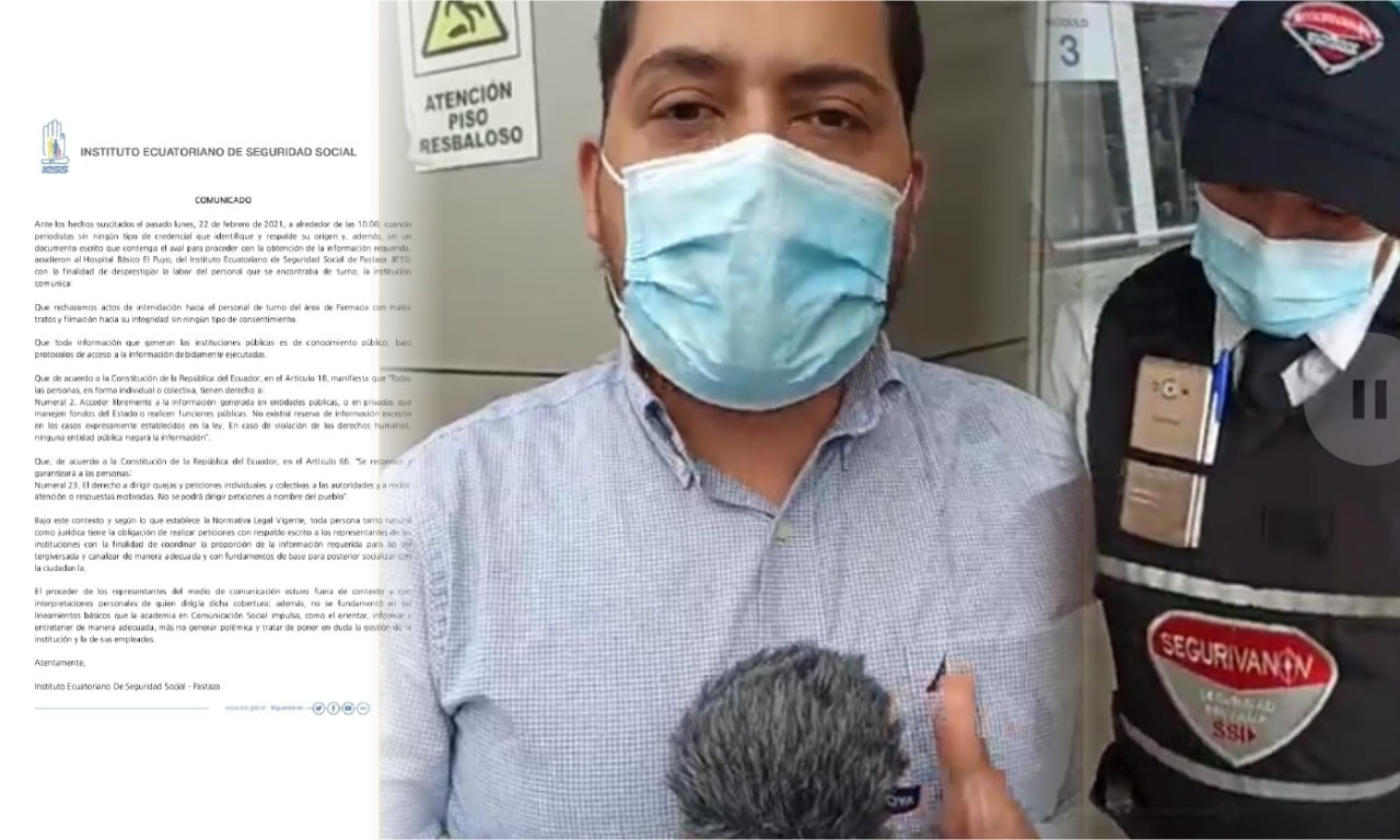 Organismo estatal ecuatoriano desacredita públicamente a periodista