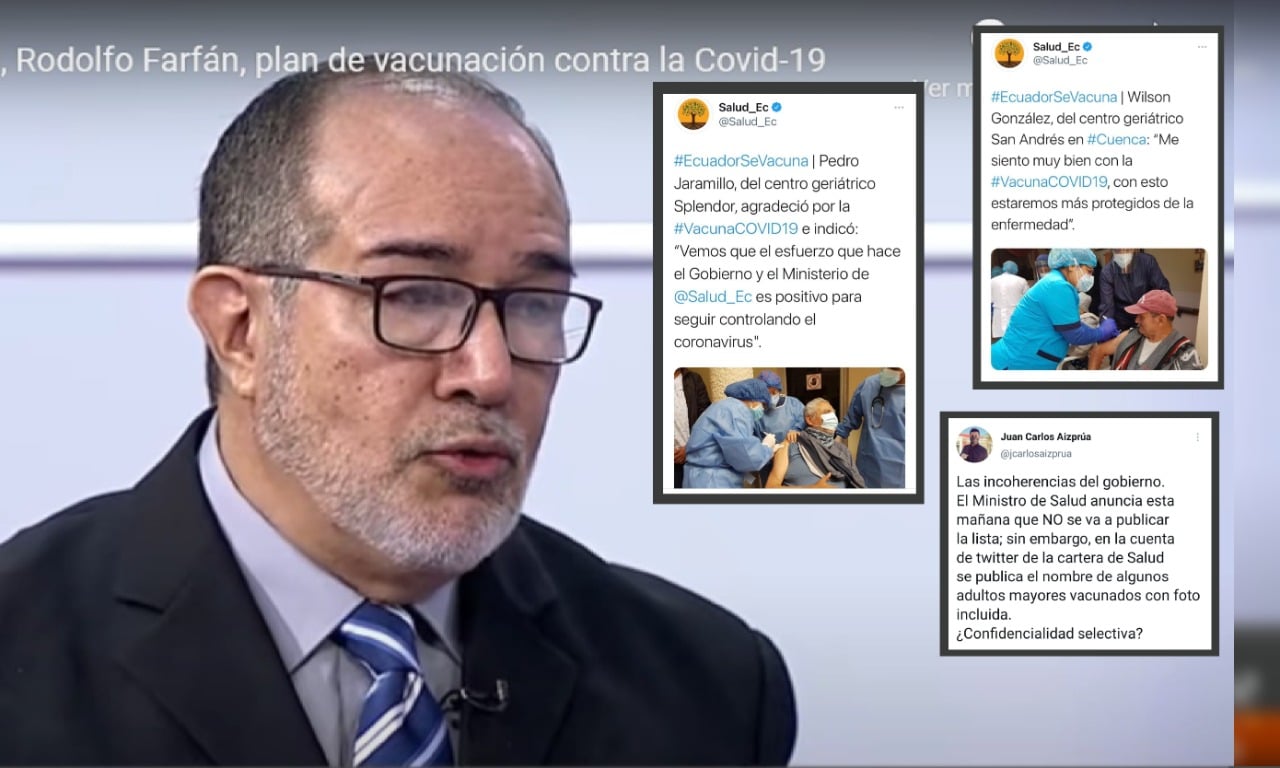 Ministro de Salud de Ecuador señala que de “ningún modo” se entregará  información sobre la vacunación