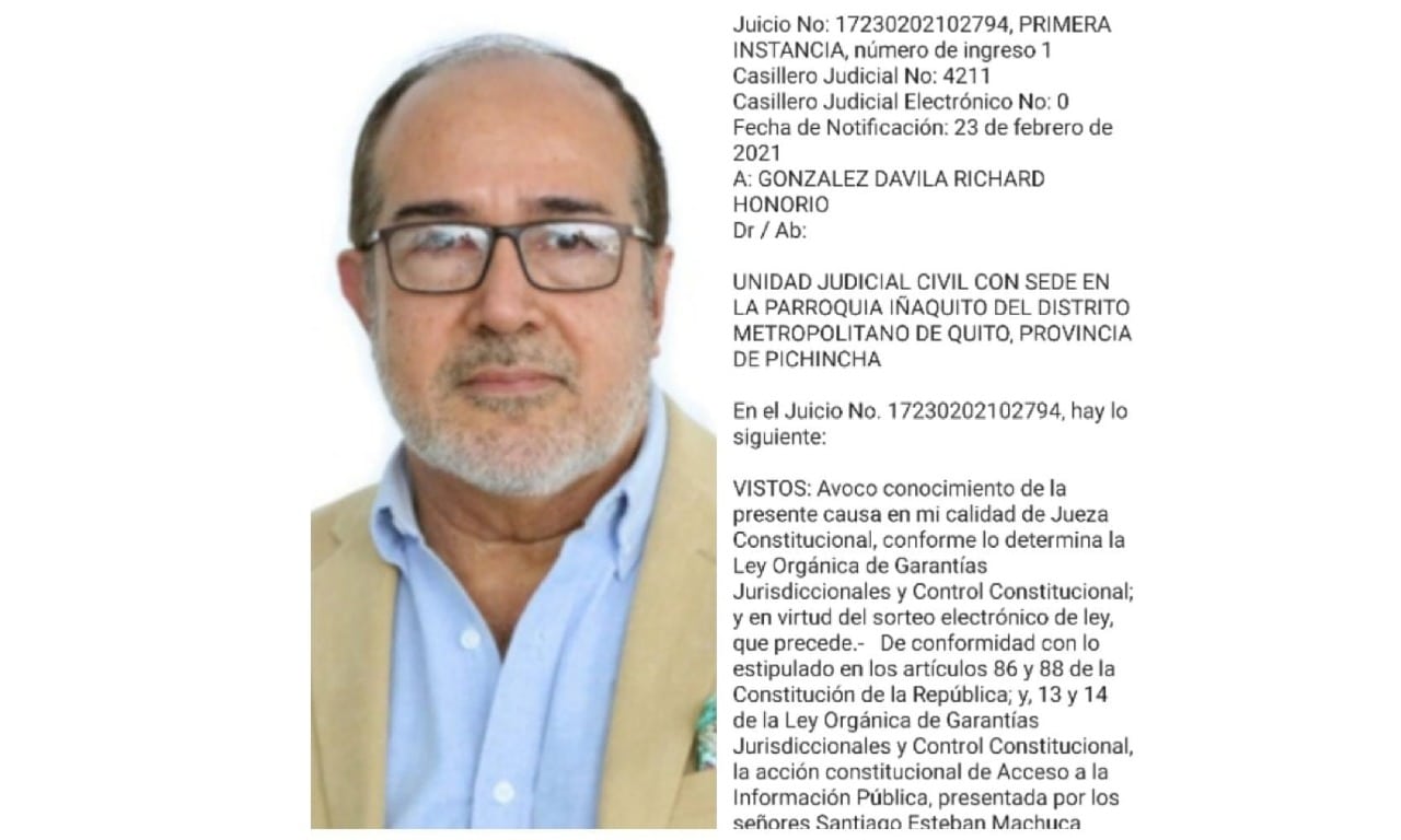 Actualización: Jueza dispone entrega de información sobre la vacunación contra la COVID-19 en Ecuador