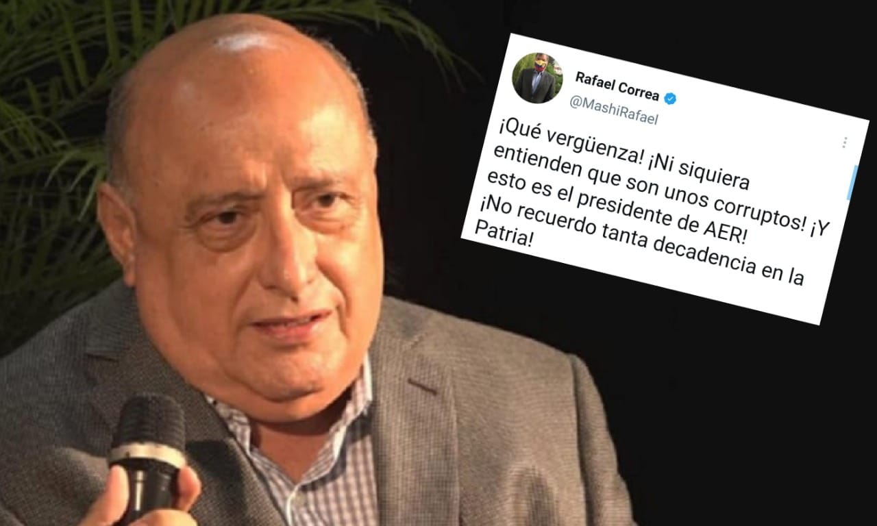 Presidente de la AER recibe insultos luego de un tuit del expresidente Rafael Correa