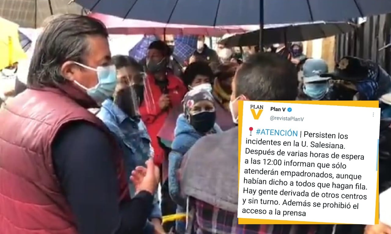 Periodista ecuatoriano fue impedido de realizar cobertura al interior de centro de vacunación