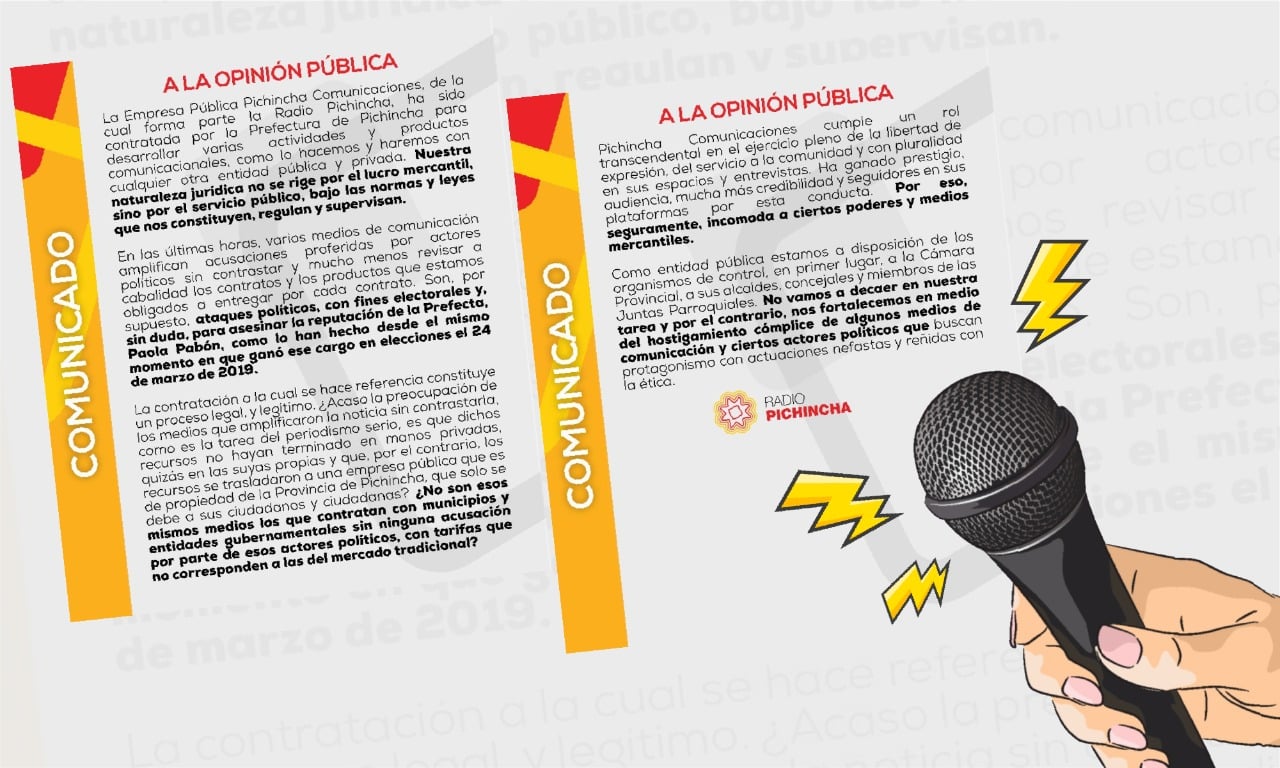 Empresa Pública Pichincha Comunicaciones descalifica a medios de comunicación tras investigación sobre contratos con la Prefectura