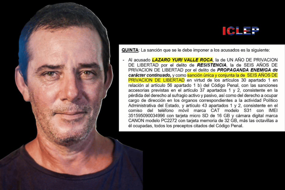 La dictadura cubana pide seis años de cárcel para el periodista Lázaro Yuri Valle Roca