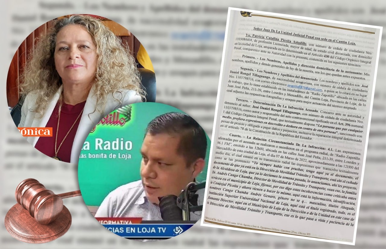 Alcaldesa de Loja denunció a periodista por deshonra y pide un millón de dólares como reparación