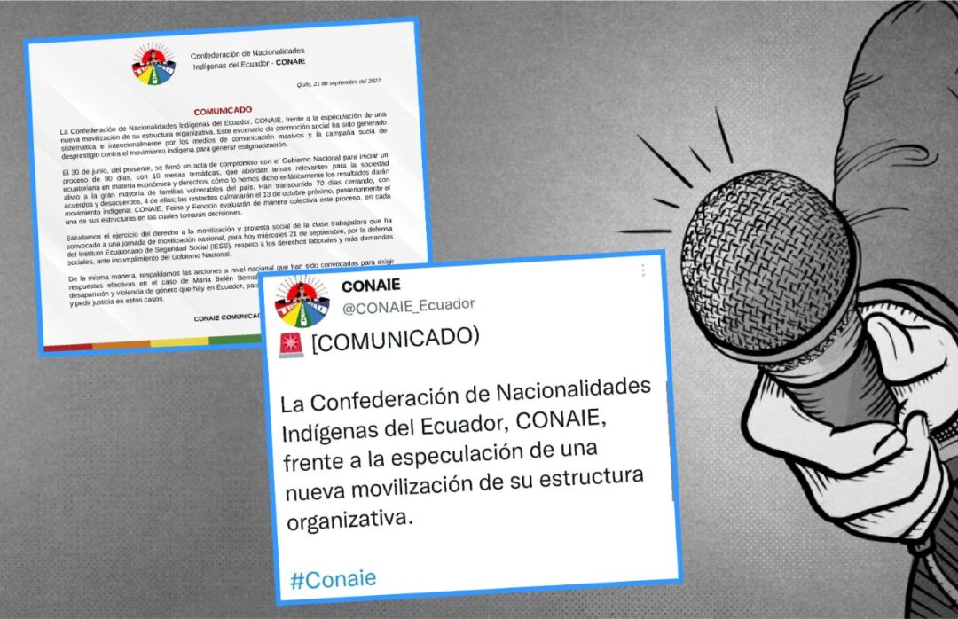 Organización indígena ecuatoriana acusa a la prensa de generar conmoción social