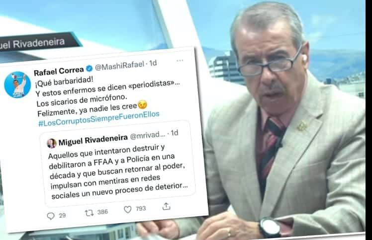 Periodista recibe ataques en redes sociales luego de insultos de expresidente ecuatoriano en Twitter