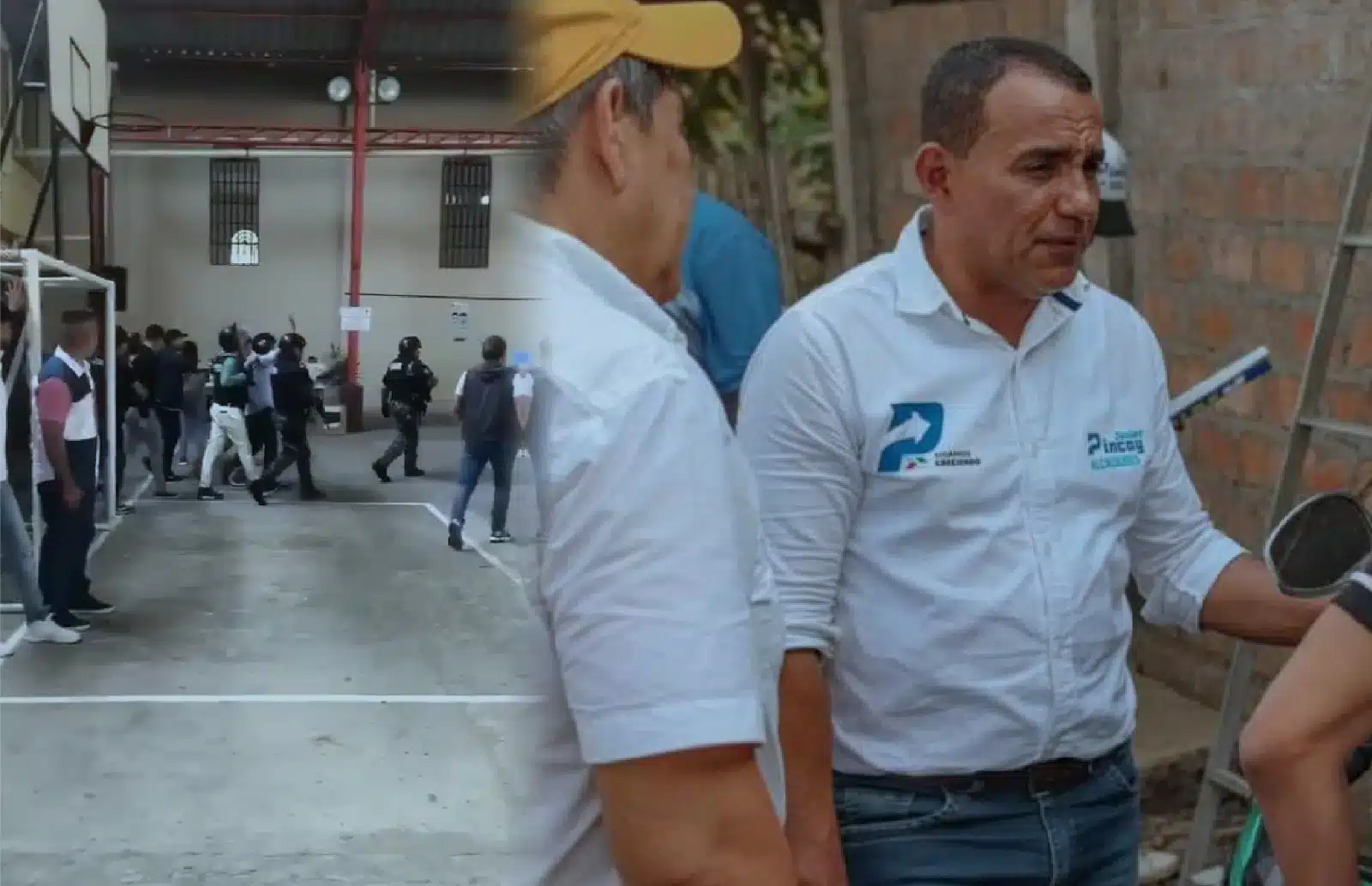 Candidato acude con fuerte resguardo policial a la votación en Ecuador