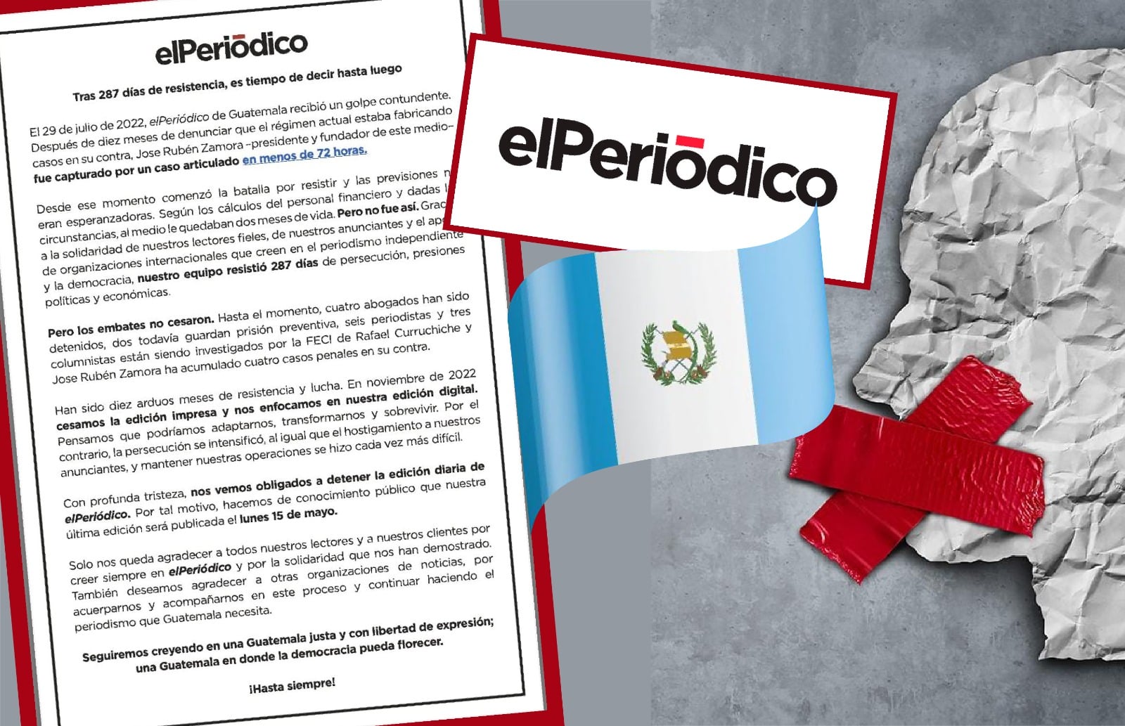 Cierre de elPeriódico debilita la democracia e impone la censura en Guatemala