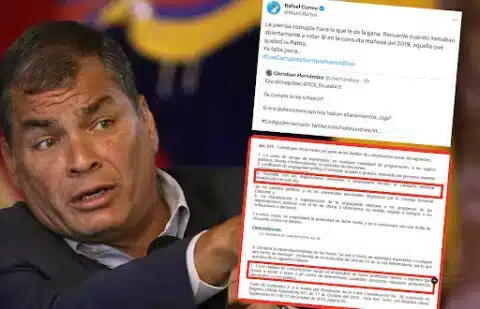 Expresidente Correa estigmatiza nuevamente a la prensa en Twitter, esta vez, por un espacio de opinión en un medio radial