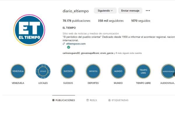 Meta suspende la cuenta de Instagram del Diario El Tiempo durante 60 horas