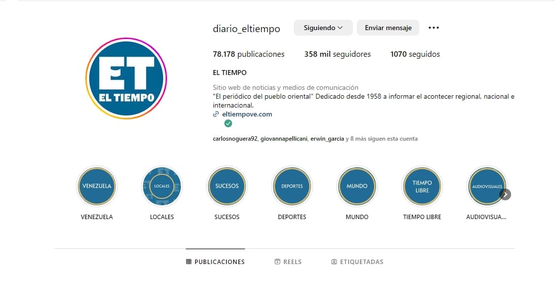 Meta suspende la cuenta de Instagram del Diario El Tiempo durante 60 horas