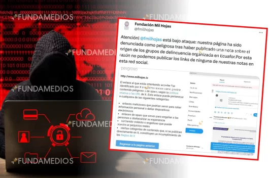 Portal periodístico ecuatoriano sufre un ciberataque en X