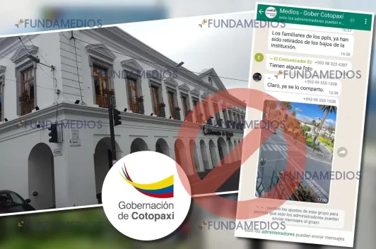 Gobernación de provincia ecuatoriana restringe chat para periodistas que buscan información oficial