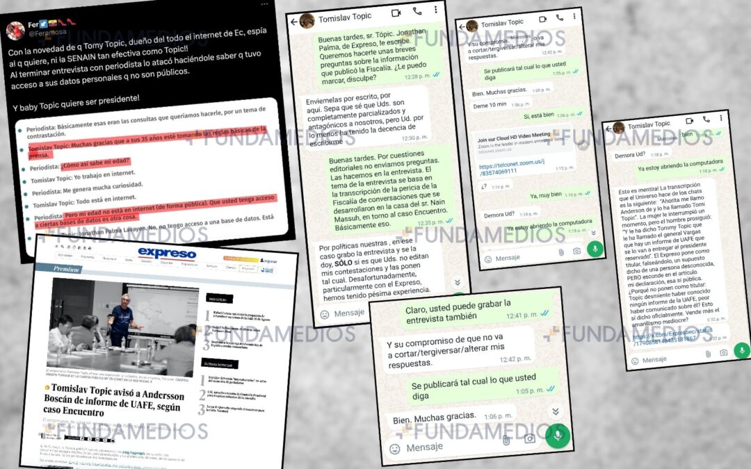 Periodista de diario Expreso se sintió intimidado por Tomislav Topic, tras entrevista sobre caso ‘Encuentro’