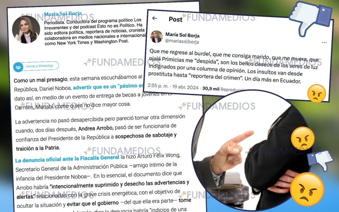 Periodista es blanco de comentarios e insultos misóginos, tras publicar columna de opinión