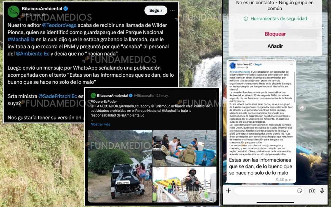 Periodista ambiental es intimidado por funcionario de parque nacional