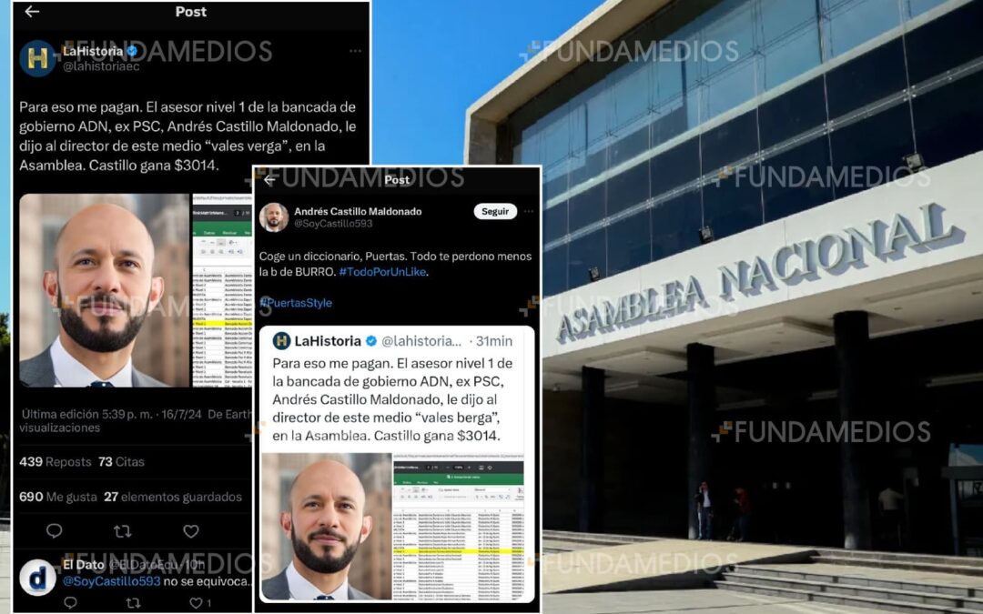 Periodista y asesor parlamentario protagonizan un nuevo ‘round’ de un viejo ‘conflicto personal’