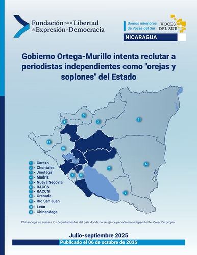 Informe FLED | Periodistas de Nicaragua enfrentan presiones y amenazas para convertirse en informantes