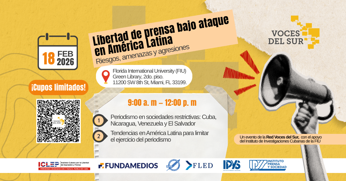 Banner – Libertad de prensa bajo ataque en América Latina (1200 x 630 px)