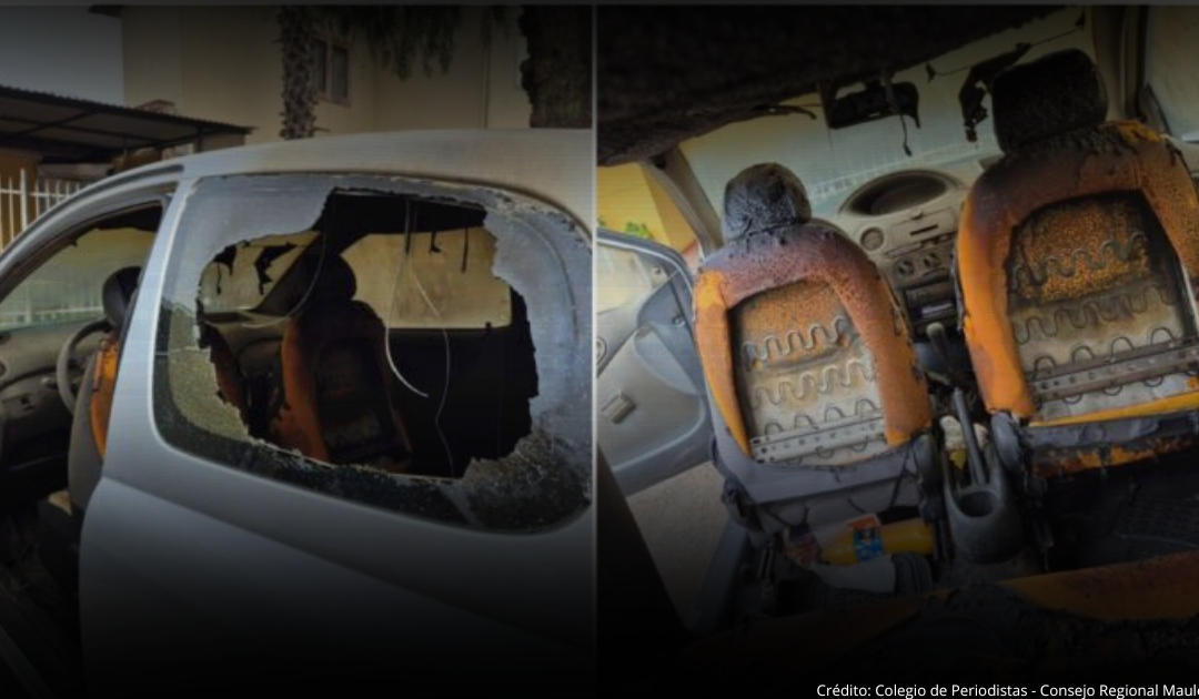 Chile | Incendian vehículo de periodista del medio Teno Informado en presunto acto de amedrentamiento