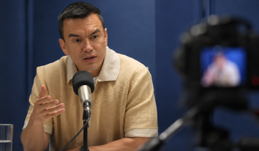 Ecuador | Presidente Daniel Noboa arremete contra medios de comunicación durante entrevista radial