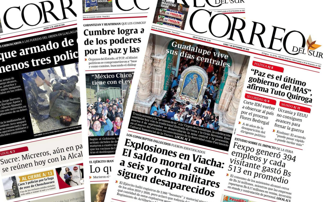 Bolivia | Periódicos de ANP-Diarios en alerta ante amenaza de detención de ejecutivos de Correo del Sur