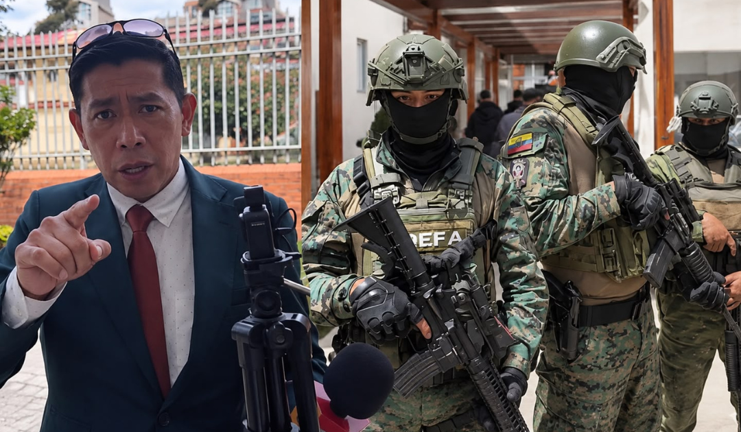 Ecuador | Militares impiden a periodista hacer preguntas a la presidenta del IESS
