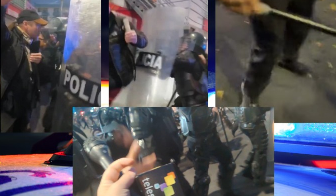 Ecuador | Policías agreden a periodistas durante cobertura de marcha en Quito